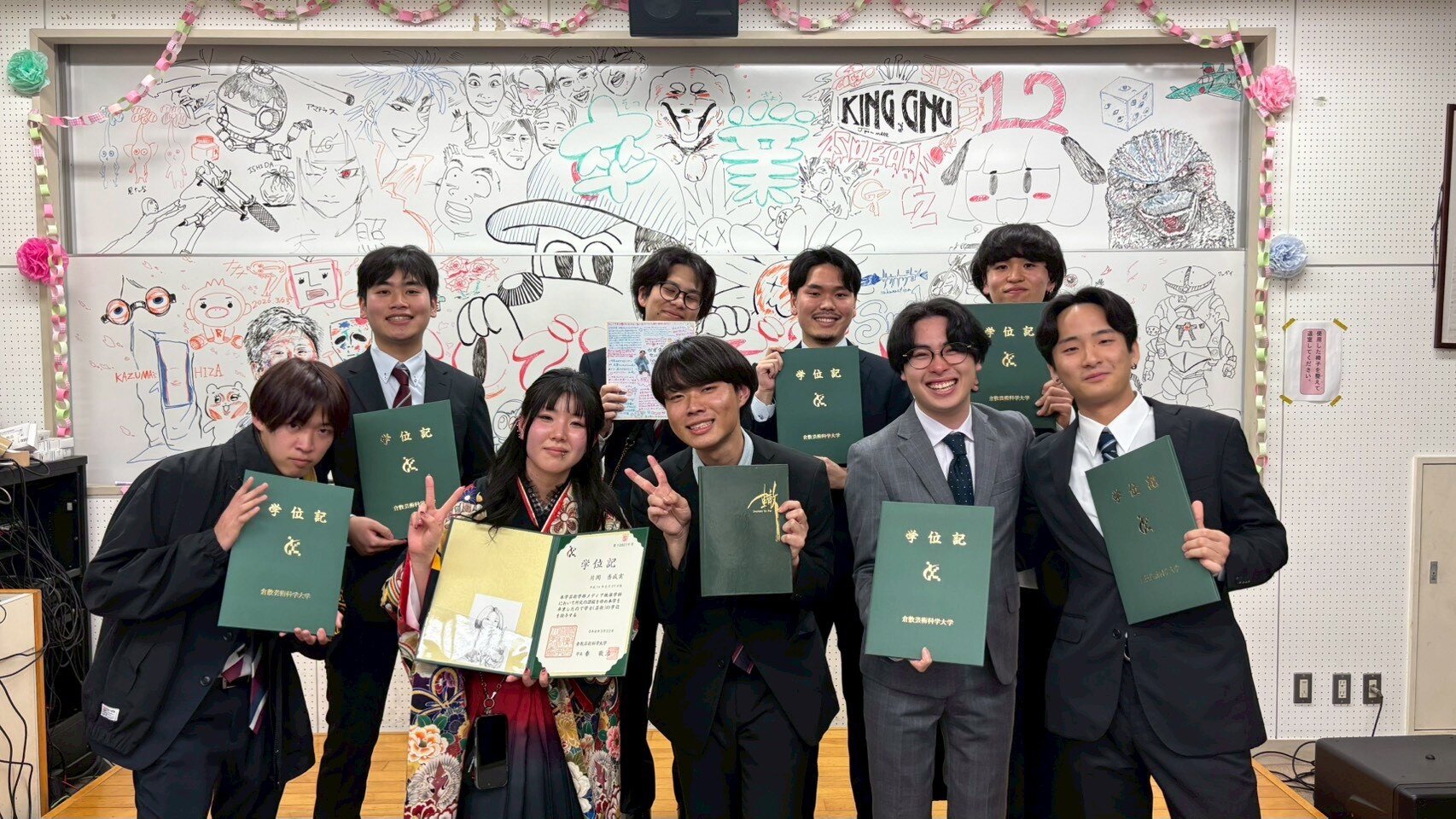 12号館にて、先輩方へ感謝を伝えました！